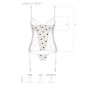 Корсет з підв'язками, стрінги Passion LOVELIA CORSET S/M, white