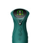 Смарт пульсатор-кролик з вібрацією Zalo Mose 2 Turquoise Green, підігрів до 42 °C, кристал Swarovski