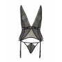 Напівпрозорий корсет Passion Exclusive MIRAJANE CORSET L/XL, black
