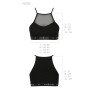 Спортивний топ з прозорою вставкою Passion PS006 TOP XL, black