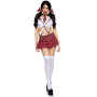 Костюм школярки Leg Avenue Miss Prep School M/L, топ, спідниця, краватка, бантики
