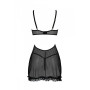 Еротичний пеньюар Passion MARINA CHEMISE, XXL/XXXL, black