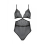 Боді Passion AMBERLY BODY black, S/M, відкрита спина, низ стрінги