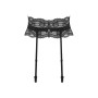 Пояс для панчіх Obsessive Nutris garter belt, XS/S, мереживний, з довгими пажами