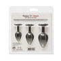 Набір силіконових анальних пробок BMS Roses Til’ Dawn Silicone Anal Plug Kit Starter Kit Black
