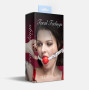 Кляп силіконовий Feral Feelings Silicon Ball Gag White/Red, білий ремінець, червона кулька