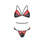 Комплект білизни Passion PEONIA SET S/M red, бра, трусики