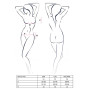 Комплект білизни Passion OFELIA SET OpenBra S/M, white, стрінги, відкритий ліф, широкий пояс