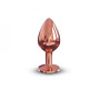 Металева анальна пробка із прикрасою у вигляді кристалу Dorcel - Diamond Plug M