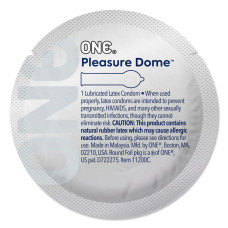 Презерватив ONE Pleasure Dome, 1 шт, гладенький, з розширеною головкою
