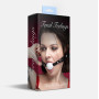 Кляп силіконовий Feral Feelings Silicon Ball Gag Black/White, чорний ремінець, біла кулька