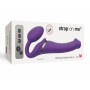 Безремінний страпон з вібрацією Strap-On-Me Vibrating Violet M, діаметр 3,8 см, пульт ДК, регульований