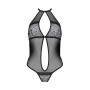 Сітчасте боді з мереживом на грудях Passion SATARA BODY L/XL black