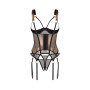 Корсет Obsessive Soranna cupless corset & crotchless thong 2XL/3XL