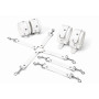 Набір для БДСМ Feral Feelings BDSM Kit 3 White, наручники, поножі, хрестовина