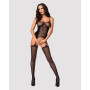 Бодістокінг Obsessive Bodystocking G314 S/M/L, імітація корсета та корсетної шнурівки
