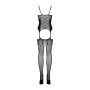 Бодістокінг Obsessive Bodystocking G314 S/M/L, імітація корсета та корсетної шнурівки