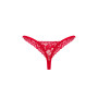 Мереживні стрінги Obsessive Lacelove thong XS/S Red, низька посадка
