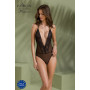 Боді Passion DROSERA BODY black, XXL/XXXL, високі вирізи, верх на зав’язках