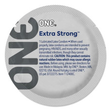 Презерватив ONE Extra Strong, 1 шт, розширена форма, зі змазкою, підходить для анального сексу