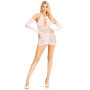 Мінісукня Leg Avenue Mini dress and matching gloves White One Size