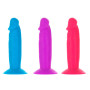 Набір фалоімітаторів ADDICTION Silly Willy 3.3” Silicone Dildo, 3 кольори, 12 шт