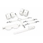 Набір Feral Feelings BDSM Kit 5 White, наручники, поножі, хрестовина, маска, падл