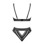 Комплект білизни Obsessive Natilya 2-pcs set XS/S, black, бюстгальтер, трусики