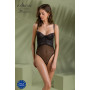 Боді Passion KERRIA BODY black, L/XL, з високими вирізами та верхом балконет