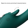 Смарт-вібратор Zalo Ares Turquoise Green, підігрів, 3 мотори, язичок для клітора, стимуляція точки G