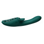Смарт-вібратор Zalo Ares Turquoise Green, підігрів, 3 мотори, язичок для клітора, стимуляція точки G