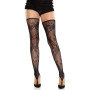 Панчохи Leg Avenue Floral Net Toe Loop Footless Thigh Highs One Size