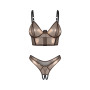 Комплект Obsessive Soranna top & crotchless thong 2XL/3XL