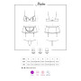 Еротичний костюм покоївки Obsessive Maidme set 5pcs L/XL, бюстгальтер, пояс з фартухом, панчохи, стр