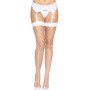 Панчохи у велику сітку Leg Avenue Fence Net Thigh Highs White, one size