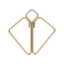 SX0844 Затискачі для сосків з важкою підвіскою LOCKINK Nipple Clamps with Heavy Pendant, золотисті