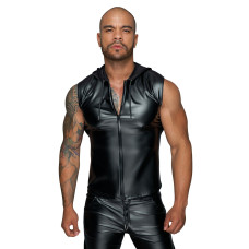 Чоловіча безрукавка з капюшоном Noir Handmade H062 Hooded Shirt, XXL, мокрий ефект