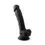 Фалоімітатор SilexD Vetus Black (MODEL 1 size 8in), двошаровий, силікон + Silexpan, діаметр 4,2см
