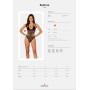 Прозоре боді Obsessive Selinne teddy M/L Black, дрібна сітка, подвійні бретелі