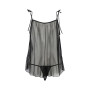 Сорочка прозора бебі-дол Passion MELANIA CHEMISE L/XL, black, трусики, на тонких бретелях