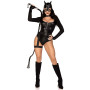 Еротичний костюм кішечки Leg Avenue Fierce Feline L, боді, пояс з підв’язкою, маска кішки