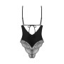 Тедді Obsessive Lobellis teddy, M/L, чорне, ліф з м’якою чашкою, відкрита спина, низ-стрінги