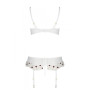 Сексуальний комплект з поясом для панчіх Passion LOVELIA SET L/XL, white
