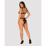 Напівпрозорий еротичний комплект Obsessive Obsessivia 2-pcs set black L/XL, бюстгальтер та трусики
