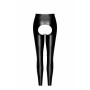 Легінси Noir Handmade F304 Taboo, L, black, під латекс, відкриті сідниці та промежина