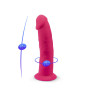 Фалоімітатор з вібрацією SilexD Henry Vibro Pink (MODEL 2 size 7in) + LRS, діаметр 4,4 см