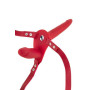 Подвійний страпон з вібрацією Fetish Tentation Vibrating Strap-On Red (м'яте паковання!!!)