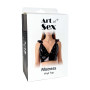 Лакований вініловий ліф з шипами Art of Sex - Mistress, чорний, розмір S