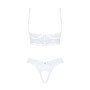 Еротичний комплект Obsessive Heavenlly 2-pcs cupless set XS/S, відкриті груди, з доступом