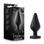 Анальна пробка Blush Temptasia – Fuck Me Anal Plug – Black, основа у вигляді сердечка